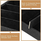 Emibele Glasses Organizer Jewelry Tray, 8 Grids Velvet Tray Watch Storage - Image 3
