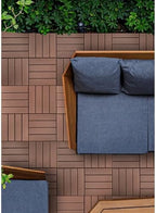 FloorPops 11.8-in by 11.8-in Straight Groove Coffee Interlocking Deck Tiles - Image 5