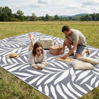 Smiry Outdoor Rug 5x8 ft Waterproof Reversible Leaf Mat - Image 4