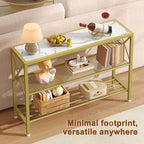 Hoctieon 3-Tier Industrial Narrow Console Table - Image 3
