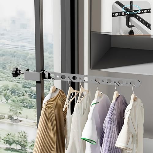 Foldable Indoor/Outdoor Swivel Folding 15-Hole Clothes Drying Rack by Boxonly