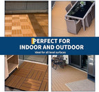 9Pack 12" x 12" Interlocking Composite Deck Tiles, Waterproof Composite Wood - Image 7