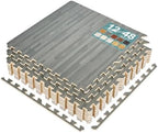 Sorbus Interlocking Wood Grain Foam Floor Tiles by Sorbus