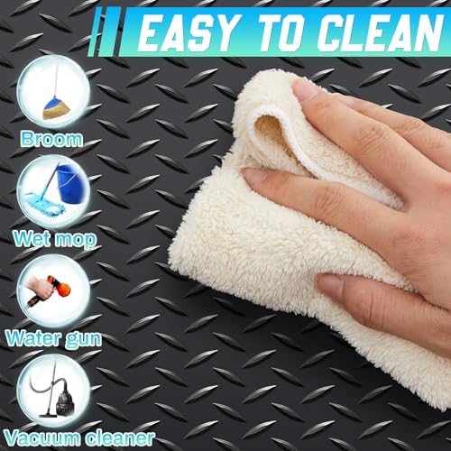 Breling 16 in X 20 ft Rubber Diamond Plate Garage Floor Mat - Image 4
