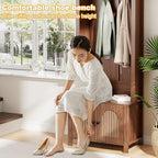Hall Tree with Bench and Shoe Storage 4-in-1 Entryway Bench with Coat Rack - Image 5