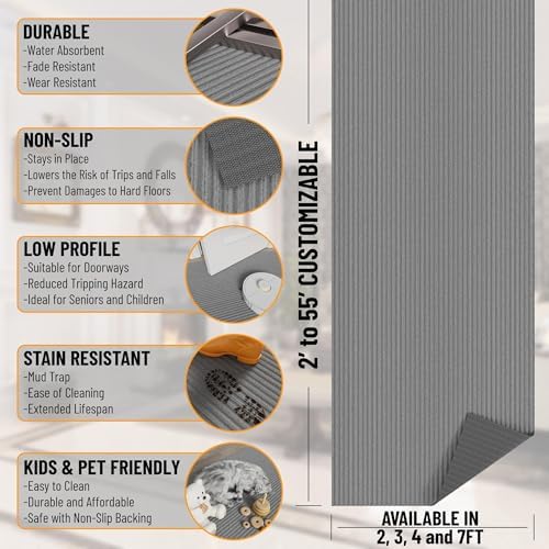 Ottomanso 4x42 Large Waterproof Floor Mat, Non-Slip Indoor Outdoor Door Mat - Image 3