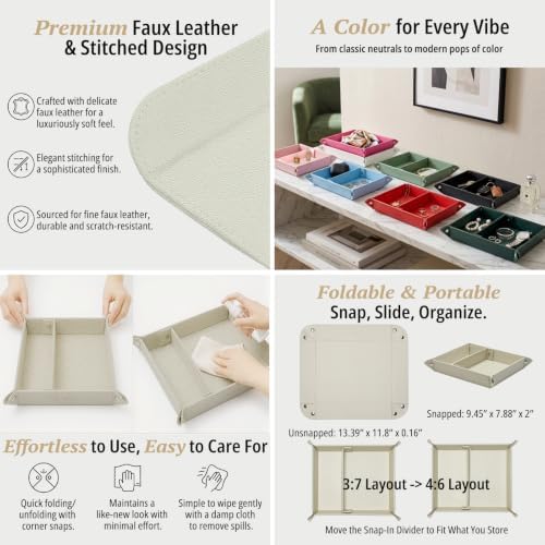 UnionBasic Medium Jewelry Tray for Rings Watches Earrings, Entryway Catchall - Image 2