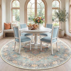 RELEANY Washable Area Rug, Round 7ft by RELEANY