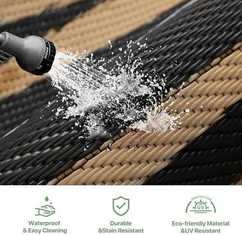 GENIMO Outdoor Rug, Waterproof Plastic Rugs 10'x20' - Image 6
