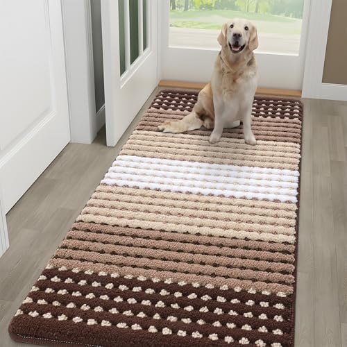 Kitinjoy Indoor Outdoor Door Mat, 59x24 Non-Slip Dirt Trapper Doormats by Kitinjoy