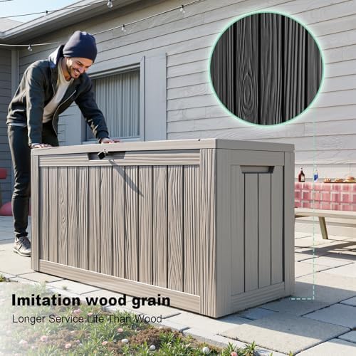 86 Gallon Deck Box, Lockable Waterproof Outdoor Storage Boxes - Image 2