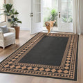 GarveeHome Solid Bordered Easy Jute Rug 5x7 Washable Jute Rugs by GarveeHome