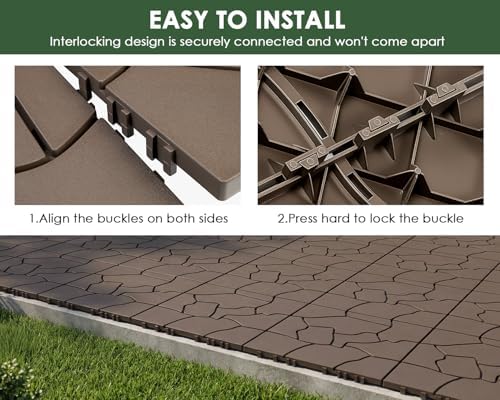 144 PCS Plastic Interlocking Deck Patio Tiles - Image 6