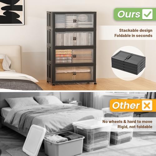 SAILUN 580Qt Stackable Storage Bins, Storage Cabinet - Image 6