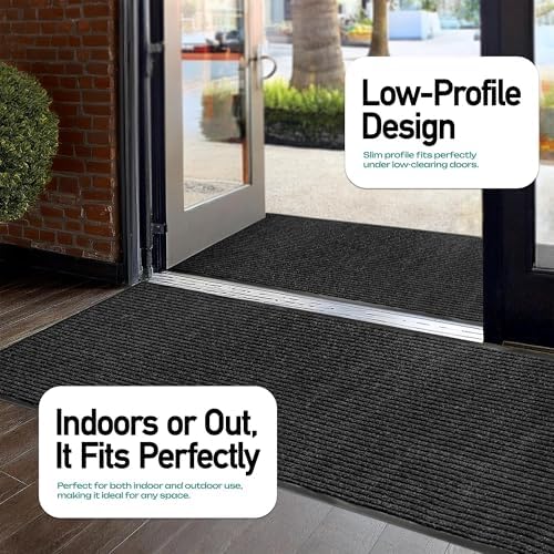 LuxUrux 4x6 Ft Premium Rubber Door Mat – Elegant Heavy Duty Waterproof Entrance - Image 4
