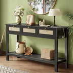 SUPERJARE Rattan Console Sofa Table by SUPERJARE