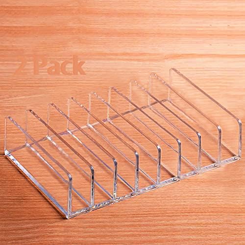 Clear Eyeshadow Makeup Organizer 2Pcs, 8Slot Acrylic Desk Organizer - Image 6