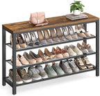 VASAGLE 4-Tier Shoe Rack, 16-20 Pairs, Metal Mesh by VASAGLEbySONGMICSHOME