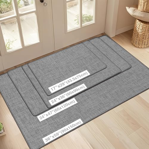 LEKEEPGO Ultra Thin Indoor Door Mat 24"x36", Non Slip Doormats - Image 2
