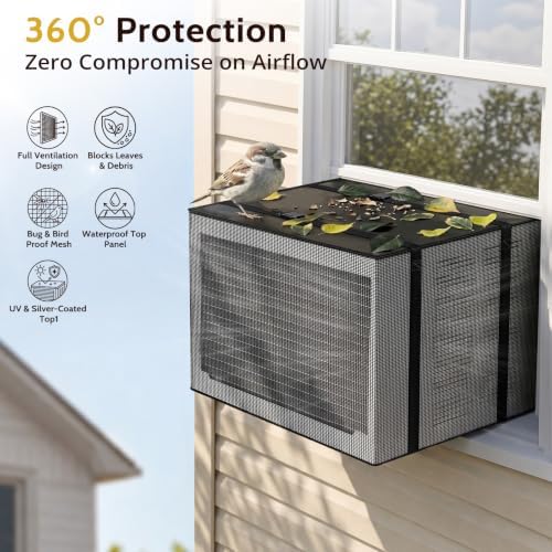 COSFLY Mesh Window AC Covers for Outside, All-Season 21.5"W x 16"D x 15"H - Image 3