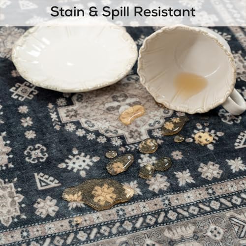 8x10 Living Room Rug Washable Boho Large Carpet - Image 3