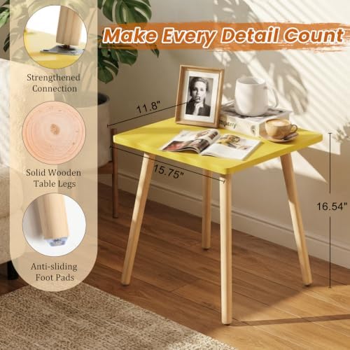 FORAOFUR Side Table, Small End Table Accent Living Room Bedroom Balcony Office - Image 3