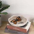 Hipiwe Small Woven Rattan Basket Tray 7.3" Decorative Key Bowl - Image 4