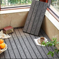Composite Wood Deck Tiles 24 x 12 in, Interlocking Outdoor Decking Tiles by Unknown
