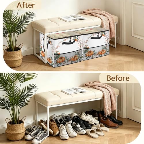 Pumpkins Wreath Shoe Organizer for Closet - Image 5
