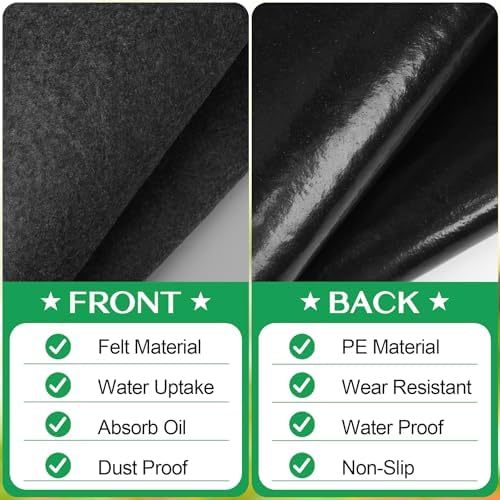 ToLanbbt Outdoor Storage Shed Floor Mat, 6.6 x 6.6 FT Waterproof Carport Mat - Image 4