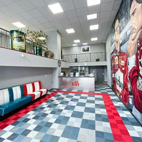 Swisstrax Ribtrax PRO Garage Floor Tiles, Island Blue - Image 4