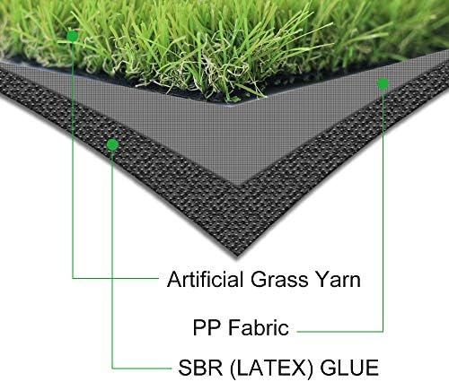 Artificial Grass Turf 4FTX46FT, 38inch 4 Tone Realistic Synthetic Thick Fake - Image 3