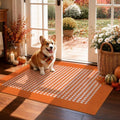 Ileading Fall Indoor Door Mat Washable Orange Muddy Rugs by Ileading