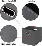 Black Foldable Storage Cubes Bins, Fabric Storage Box Cubes Organizer Baskets - Image 7