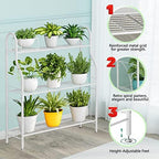 SORCEDAS Plant Stand Indoor Outdoor 3 Tier Metal Corner Flower Shelf - Image 4