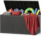 160 Gallon Outdoor Storage Box, Deck Box Waterproof, Toy Storage Bin by ATMELT