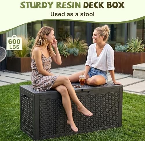 160 Gallon Outdoor Storage Box, Deck Box Waterproof, Toy Storage Bin - Image 5