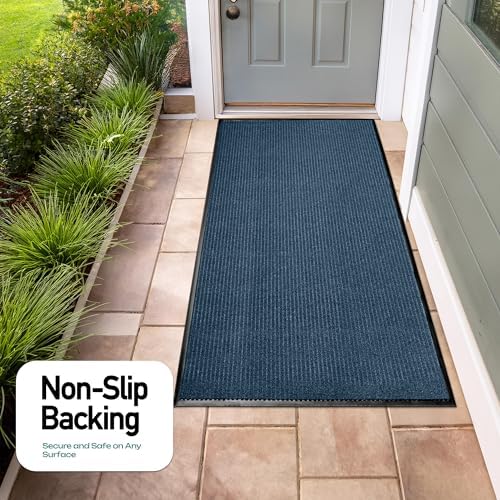LuxUrux Premium Striped Blue Door Mat Set - Image 6