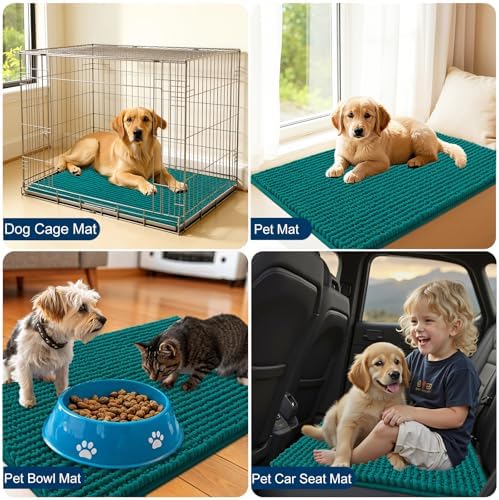 OLANLY Dog Door Mat for Muddy Paws 24x16, Extra Absorbent Chenille Mud Mat - Image 7