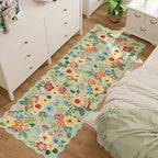 DUKINO 2.6x8 Runner Rug, Floral Washable Kitchen Rugs Non Slip - Image 5