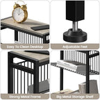 Small Side Table Set of 2 for Small Space, 3-Tier Narrow End Table - Image 6