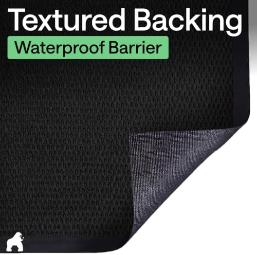 GORILLA GRIP Traffic Guard Indoor Outdoor Heavy Duty Door Mat, 70x24 Black - Image 6
