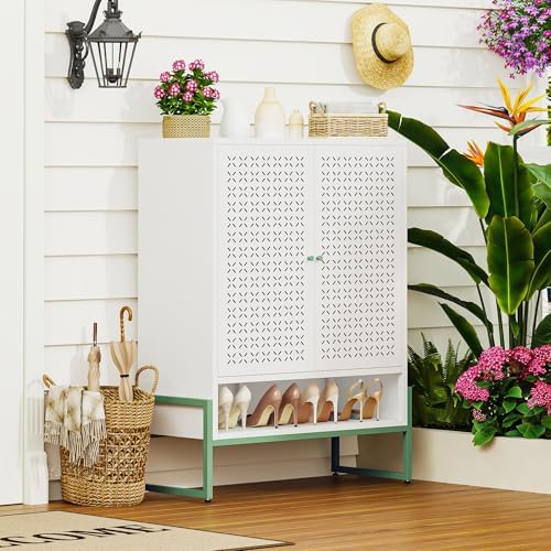 Outdoor Storage Cabinet, Heavy-Duty Metal Patio Cabinet - Image 3