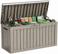 86 Gallon Deck Box, Lockable Waterproof Outdoor Storage Boxes by MAIUSCOLI
