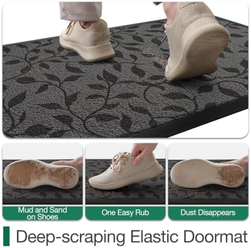 LUMI Outdoor Door Mat Traps & Hides Dirt 23.5x35.5, Outside Entrance - Image 3