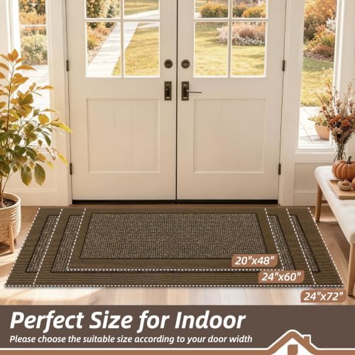 BEQHAUSE Indoor Door Mat 24" x 72", Dirt Trapper Door Mats - Image 2