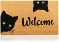 Coir Welcome Mat, Welcome Cats, 24 x 36 in by AmaruDoorMats