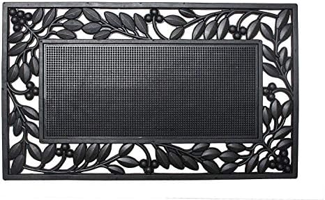 DII Rubber Doormats Collection All Weather, Leaf Border by DII
