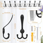 IBosins Wall Mounted Coat Rack, 31.4" Long - Image 2