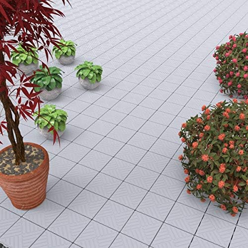 Pure Garden Polypropylene Deck Tiles, Covers 5.5sqft - Image 3